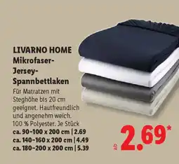 Lidl LIVARNO HOME Mikrofaser-Jersey-Spannbettlaken Angebot