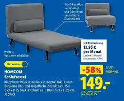 Lidl HOMCOM Schlafsessel Angebot