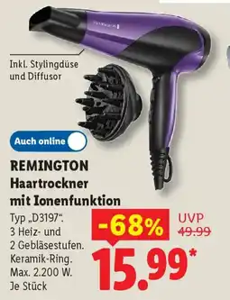 Lidl REMINGTON Haartrockner mit Ionenfunktion Angebot
