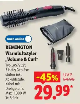 Lidl REMINGTON Warmluftstyler „Volume & Curl“ Angebot