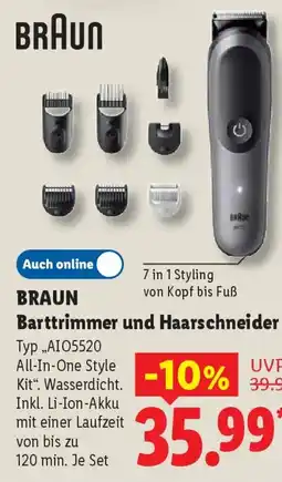 Lidl BRAUN Barttrimmer und Haarschneider Angebot