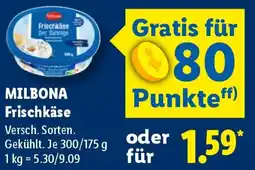 Lidl MILBONA Frischkäse Angebot