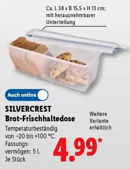 Lidl SILVERCREST Brot-Frischhaltedose Angebot