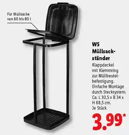Lidl W5 Müllsackständer Angebot