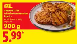 Lidl GRILLMEISTER Schweine-Sommersteaks Paprika Angebot