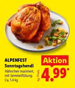 Lidl ALPENFEST Sonntagshendl Angebot