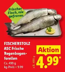 Lidl FISCHERSTOLZ ASC Frische Regenbogenforellen Angebot