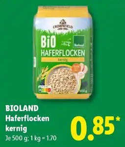 Lidl BIOLAND Haferflocken kernig Angebot