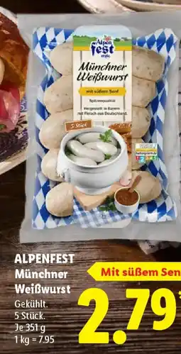 Lidl ALPENFEST Münchner Weißwurst Angebot