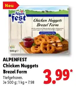 Lidl ALPENFEST Chicken Nuggets Brezel Form Angebot