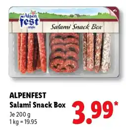 Lidl ALPENFEST Salami Snack Box Angebot