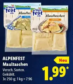 Lidl ALPENFEST Maultaschen Angebot