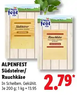 Lidl ALPENFEST Südstreier/Rauchkäse Angebot