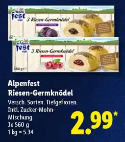 Lidl Alpenfest Riesen-Germknödel Angebot