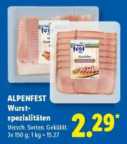 Lidl ALPENFEST Wurst-spezialitäten Angebot