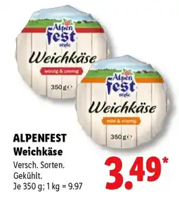 Lidl ALPENFEST Weichkäse Angebot