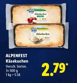 Lidl ALPENFEST Käsekuchen Angebot