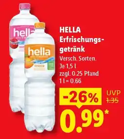 Lidl HELLA Erfrischungsgetränk Angebot