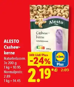 Lidl ALESTO Cashew-kerne Angebot