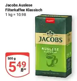 Globus Jacobs Auslese Filterkaffee Klassisch Angebot