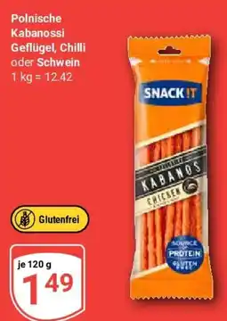 Globus Polnische Kabanossi Geflügel, Chilli oder Schwein Angebot