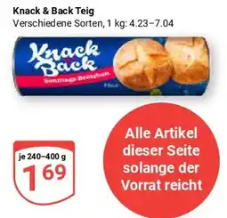 Globus Knack & Back Teig Angebot