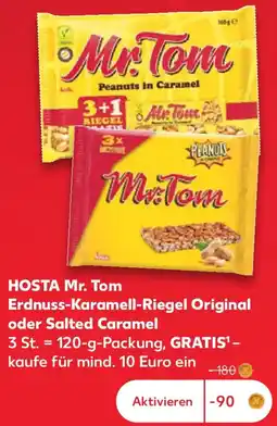 Kaufland HOSTA Mr. Tom Erdnuss-Karamell-Riegel Original oder Salted Caramel Angebot