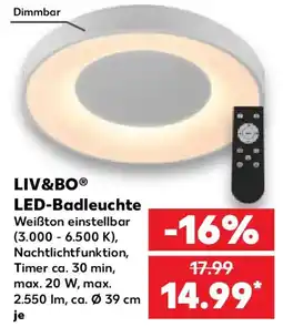 Kaufland LIV&BO LED-Badleuchte Angebot