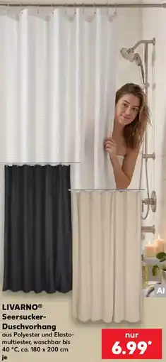 Kaufland LIVARNO Seersucker Duschvorhang Angebot