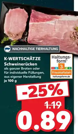 Kaufland K-WERTSCHÄTZE Schweinerücken Angebot
