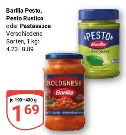 Globus Barilla Pesto, Pesto Rustico oder Pastasauce Angebot