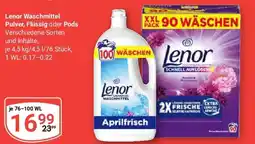 Globus Lenor Waschmittel Pulver, Flüssig oder Pods Angebot