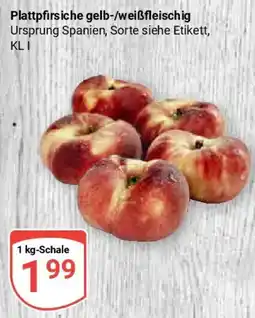 Globus Plattpfirsiche gelb-/weißfleischig Angebot