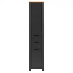 Netto Marken-Discount Bad-Hochschrank Carbona mit 2 Türen & Schublade, Soft-Close, Anthrazit/Artisan Eiche Angebot