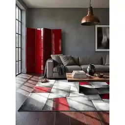Netto Marken-Discount Teppich Polypropylen Rot 200x290 cm - BIENO Kadima Design Angebot