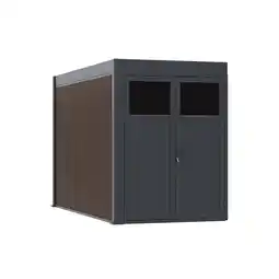 Netto Marken-Discount Weide Weide Aluminium & Wpc Anbau-Gartenhaus 4X2 M Anthrazit & Teak4.0 X 2.0 Meter Angebot
