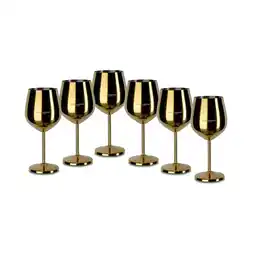 Netto Marken-Discount Echtwerk Weingläser Set 6tlg aus Edelstahl - gold Angebot