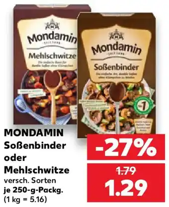 Kaufland MONDAMIN Soßenbinder oder Mehlschwitze Angebot