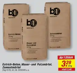 toom Baumarkt b1 Estrich-Beton, Mauer- und Putzmörtel, Zementmörtel Angebot