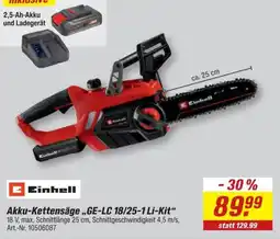 toom Baumarkt Einhell Akku-Kettensäge „GE-LC 18/25-1 Li-Kit“ Angebot