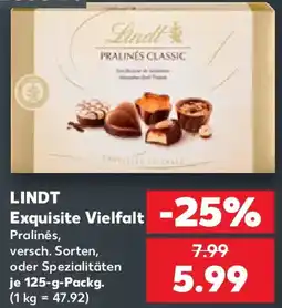 Kaufland LINDT Pralinés Classic Angebot