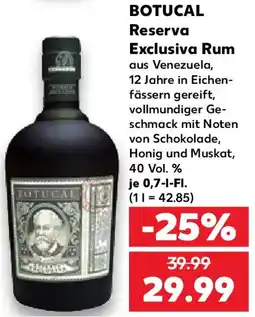 Kaufland BOTUCAL Reserva Exclusiva Rum Angebot