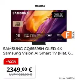 MediaMarkt SAMSUNG GQ65S95H OLED 4K Samsung Vision AI Smart TV Angebot