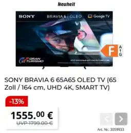 MediaMarkt SONY BRAVIA 6 65A65 OLED TV Angebot