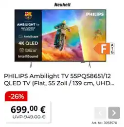 MediaMarkt PHILIPS Ambilight TV 55PQS8651/12 Angebot