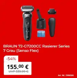 MediaMarkt BRAUN 72-G7200CC Rasierer Series 7 Grau (Senso Flex) Angebot