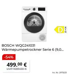 MediaMarkt BOSCH Wärmepumpetrockner Serie 6 Angebot