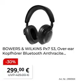 MediaMarkt BOWERS & WILKINS Px7 S3, Over-ear Kopfhörer Bluetooth Anthracite Angebot