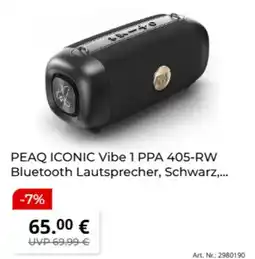 MediaMarkt PEAQ ICONIC Vibe 1 PPA 405-RW Bluetooth Lautsprecher Angebot