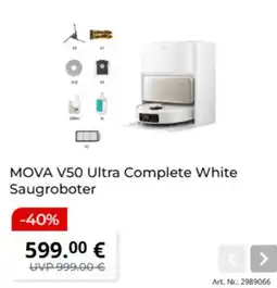 MediaMarkt MOVA V50 Ultra Complete White Saugroboter Angebot